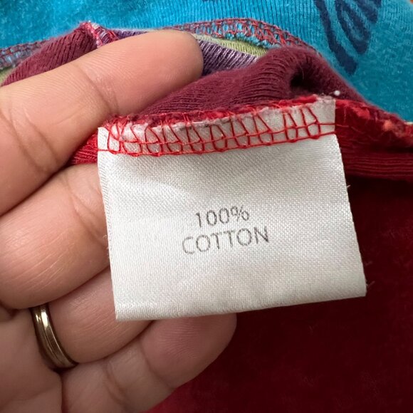 Greater Good Network Nepal Multicolor Patchwork Hippie Hipster Long Sleeve Top S - Picture 5 of 6